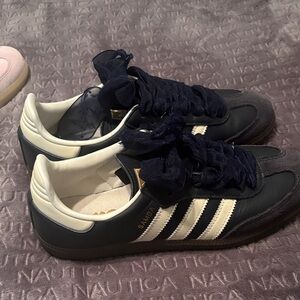 Adidas Dark Blue and White Classic Sneakers